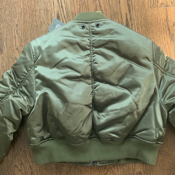 ❤️All Saints Calie Bomber Khaki Green Jacket Size 4 - Picture 9 of 11